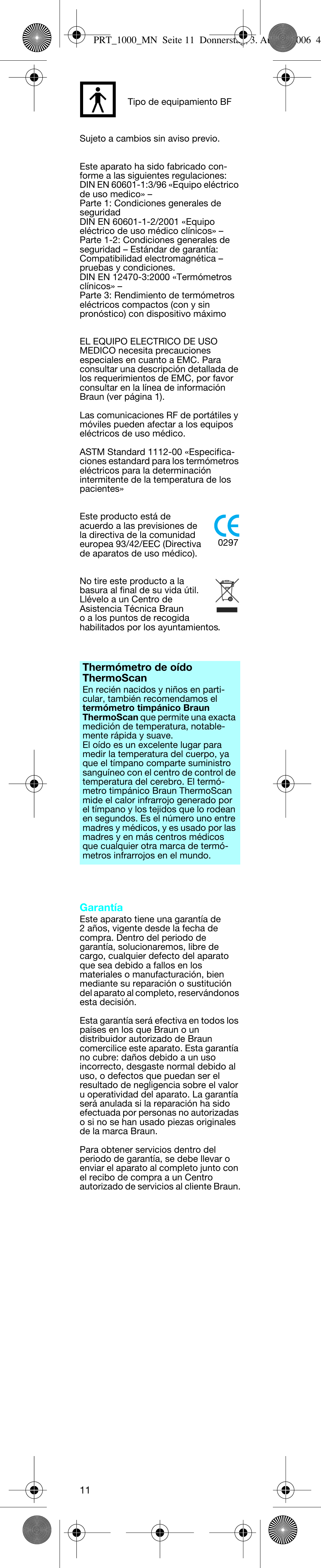 Braun PRT 100 User Manual | Page 11 / 19