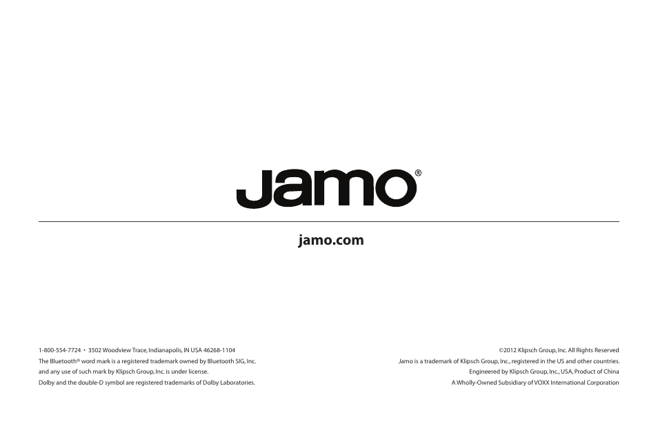 JAMO Torsten User Manual | Page 16 / 16