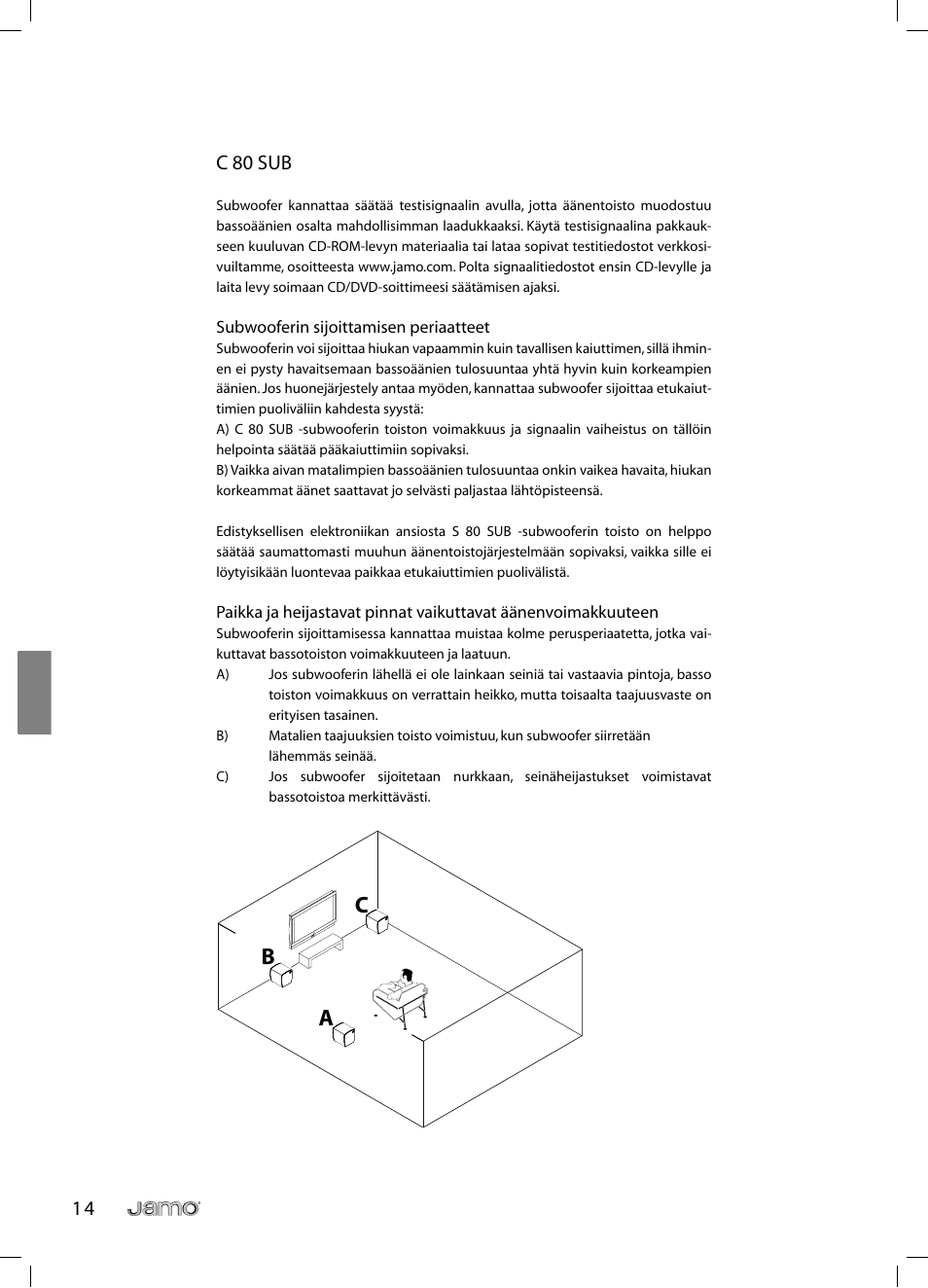 1 4 c 80 sub | JAMO C 803 User Manual | Page 103 / 183