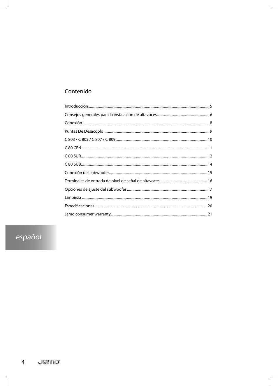 JAMO C 803 User Manual | Page 111 / 183