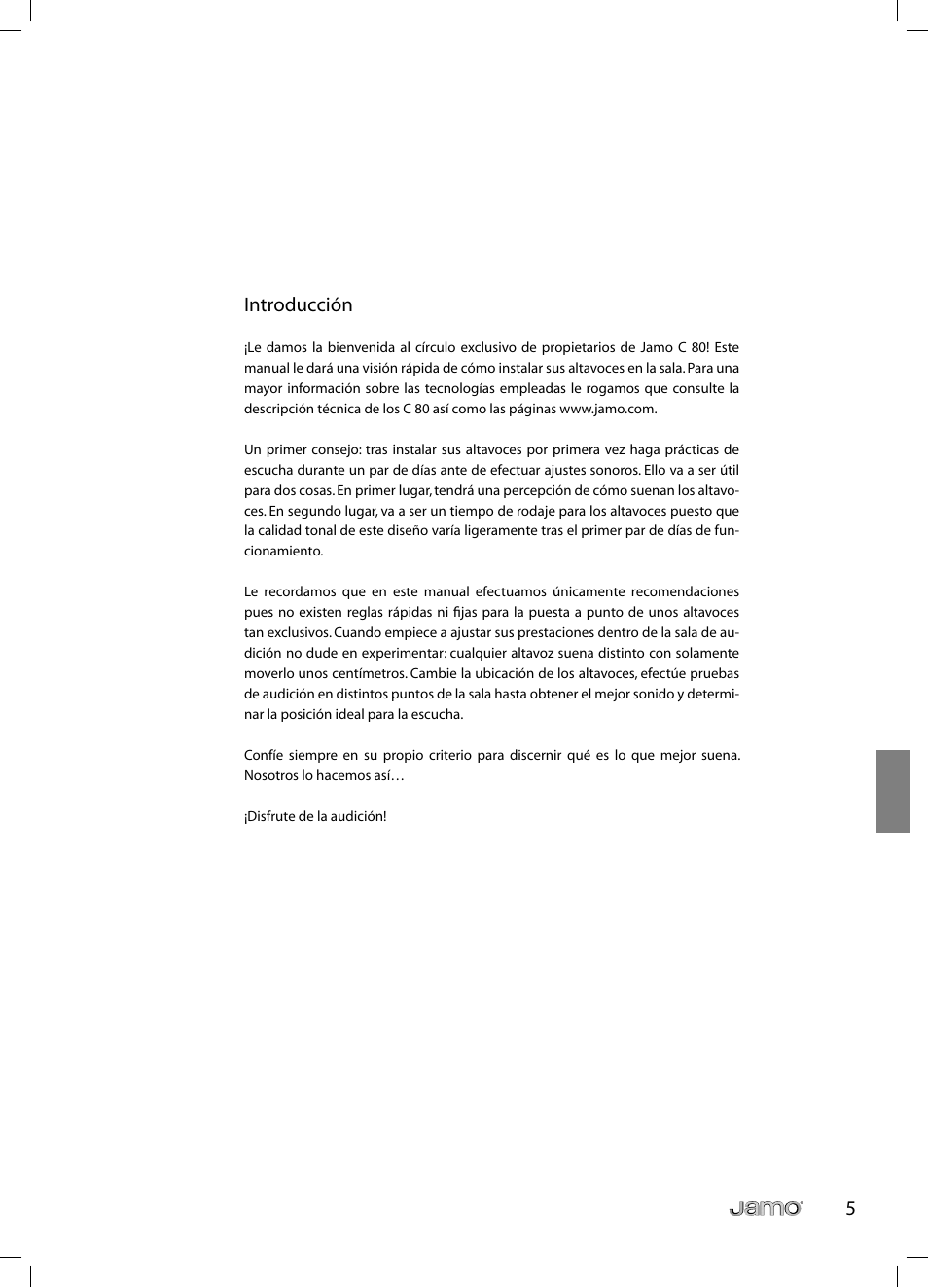 5introducción | JAMO C 803 User Manual | Page 112 / 183