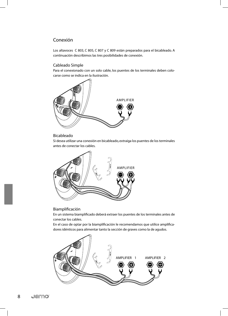 8conexión | JAMO C 803 User Manual | Page 115 / 183