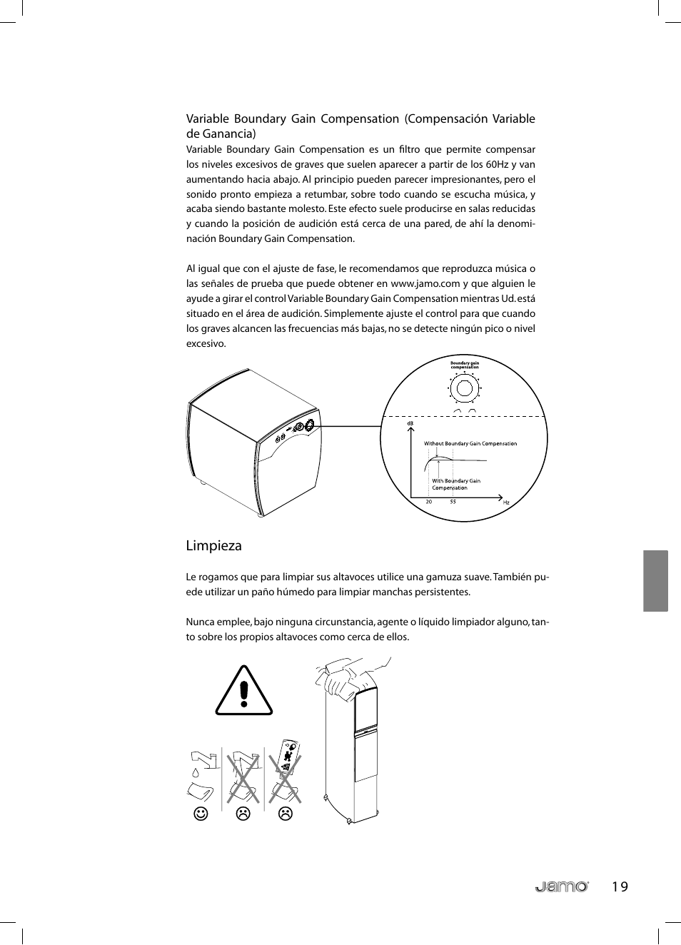 Limpieza | JAMO C 803 User Manual | Page 126 / 183