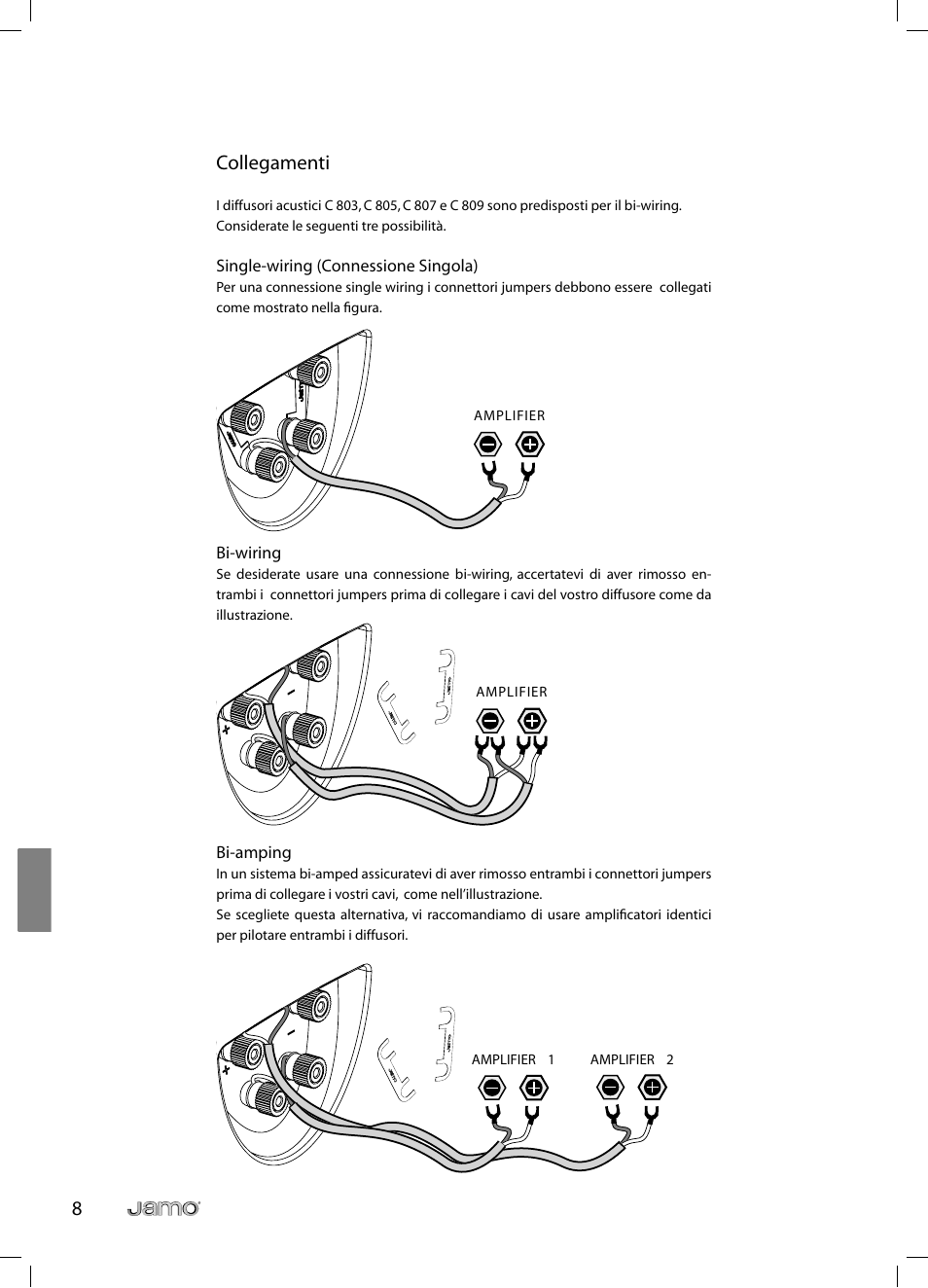 8collegamenti | JAMO C 803 User Manual | Page 133 / 183