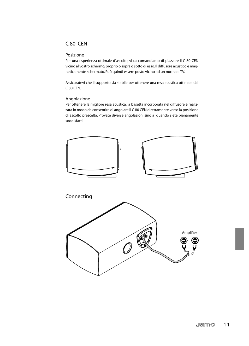 1 1 c 80 cen, Connecting | JAMO C 803 User Manual | Page 136 / 183