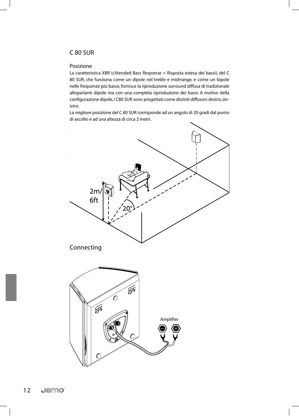 1 2 c 80 sur, Connecting | JAMO C 803 User Manual | Page 137 / 183