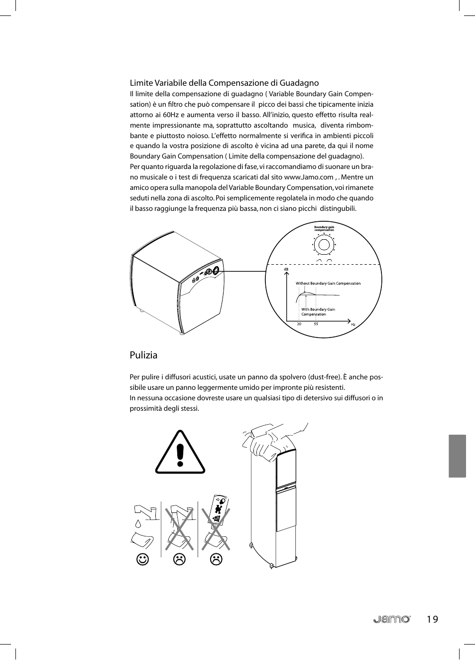 Pulizia | JAMO C 803 User Manual | Page 144 / 183