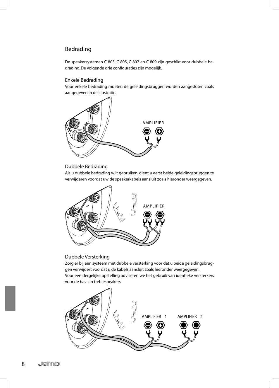 8bedrading | JAMO C 803 User Manual | Page 151 / 183
