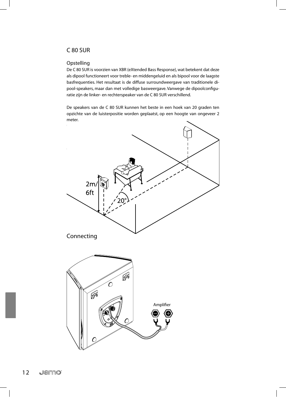 1 2 connecting, C 80 sur | JAMO C 803 User Manual | Page 155 / 183