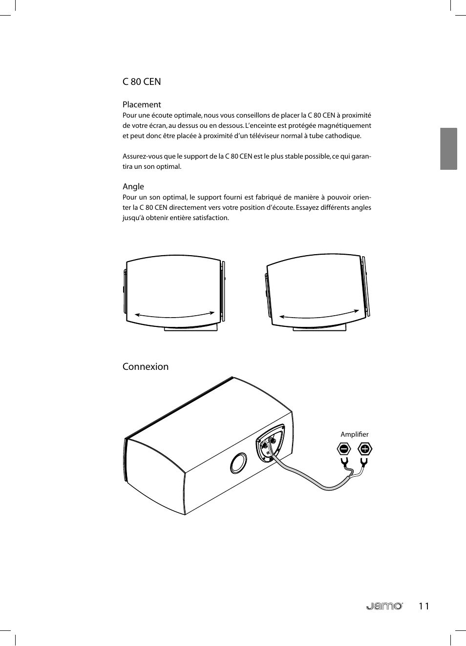 1 1 c 80 cen, Connexion | JAMO C 803 User Manual | Page 28 / 183