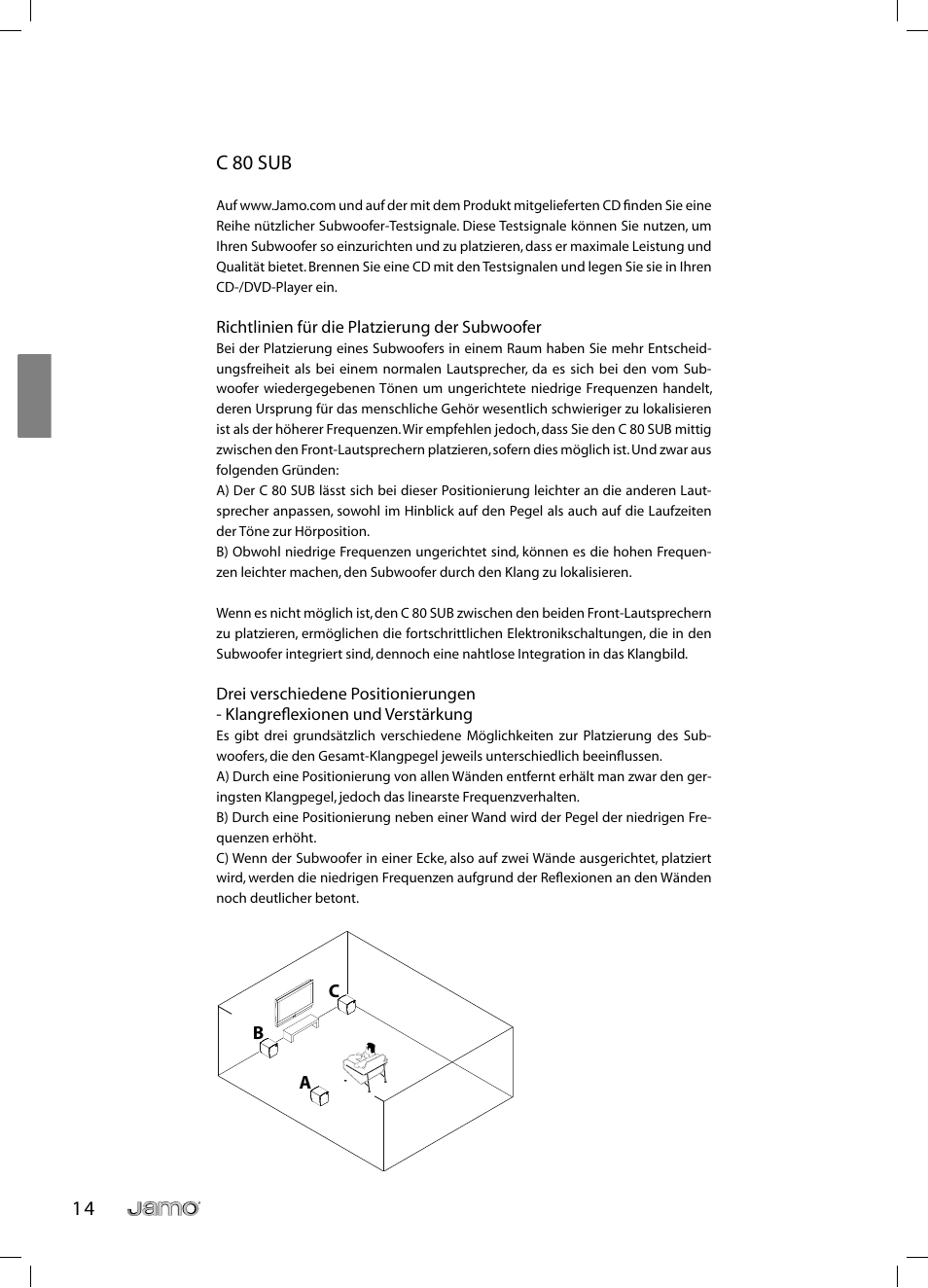 1 4 c 80 sub | JAMO C 803 User Manual | Page 49 / 183