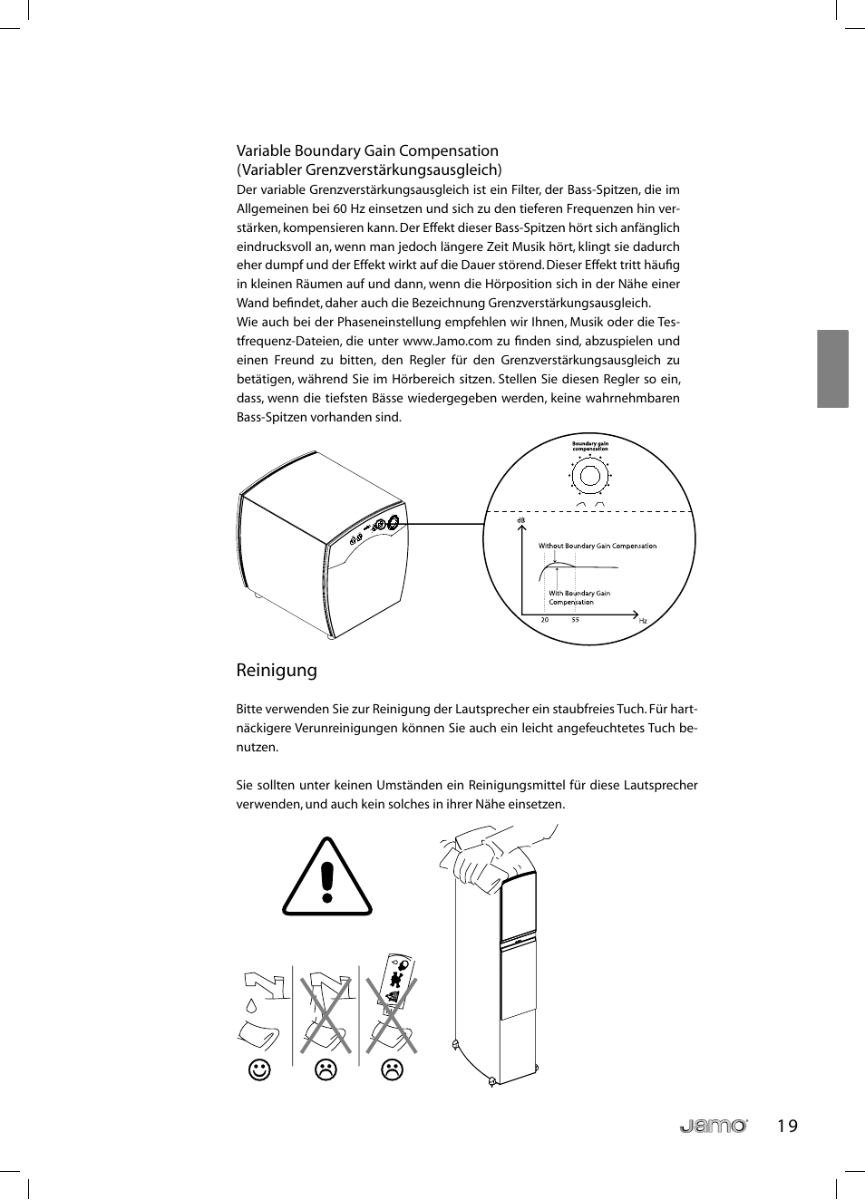 Reinigung | JAMO C 803 User Manual | Page 54 / 183