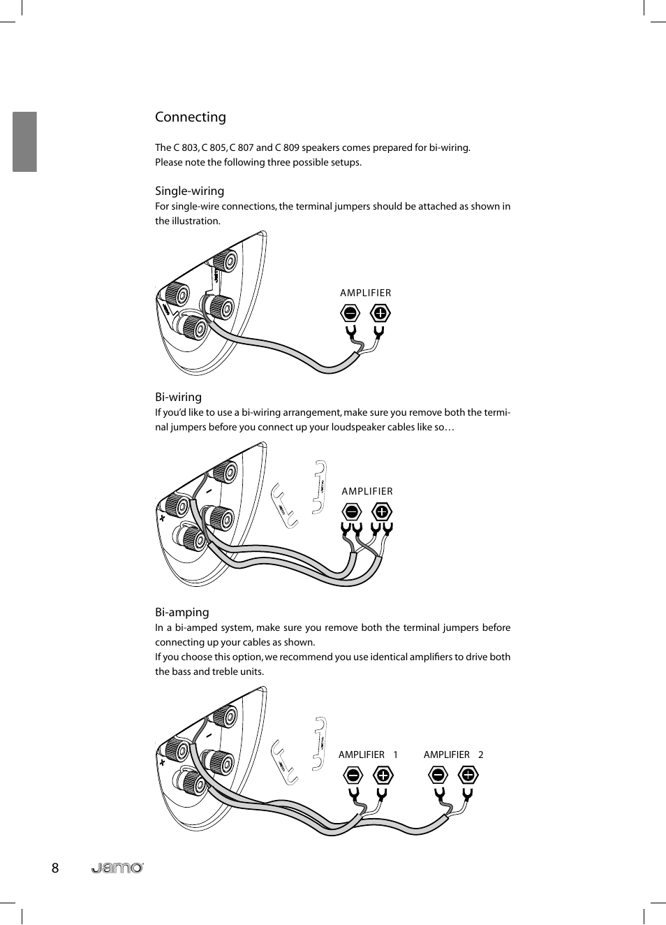 8connecting | JAMO C 803 User Manual | Page 7 / 183