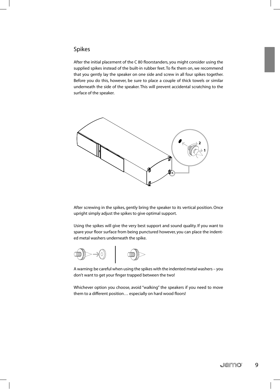 9spikes | JAMO C 803 User Manual | Page 8 / 183