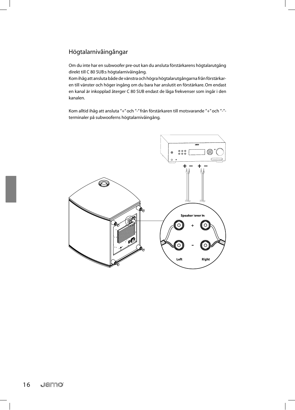 1 6 högtalarnivåingångar | JAMO C 803 User Manual | Page 87 / 183