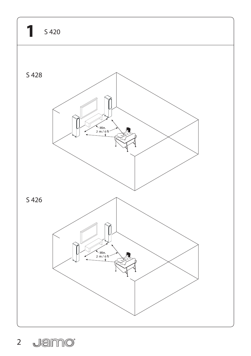 JAMO S 428 HCS 3 User Manual | Page 2 / 20