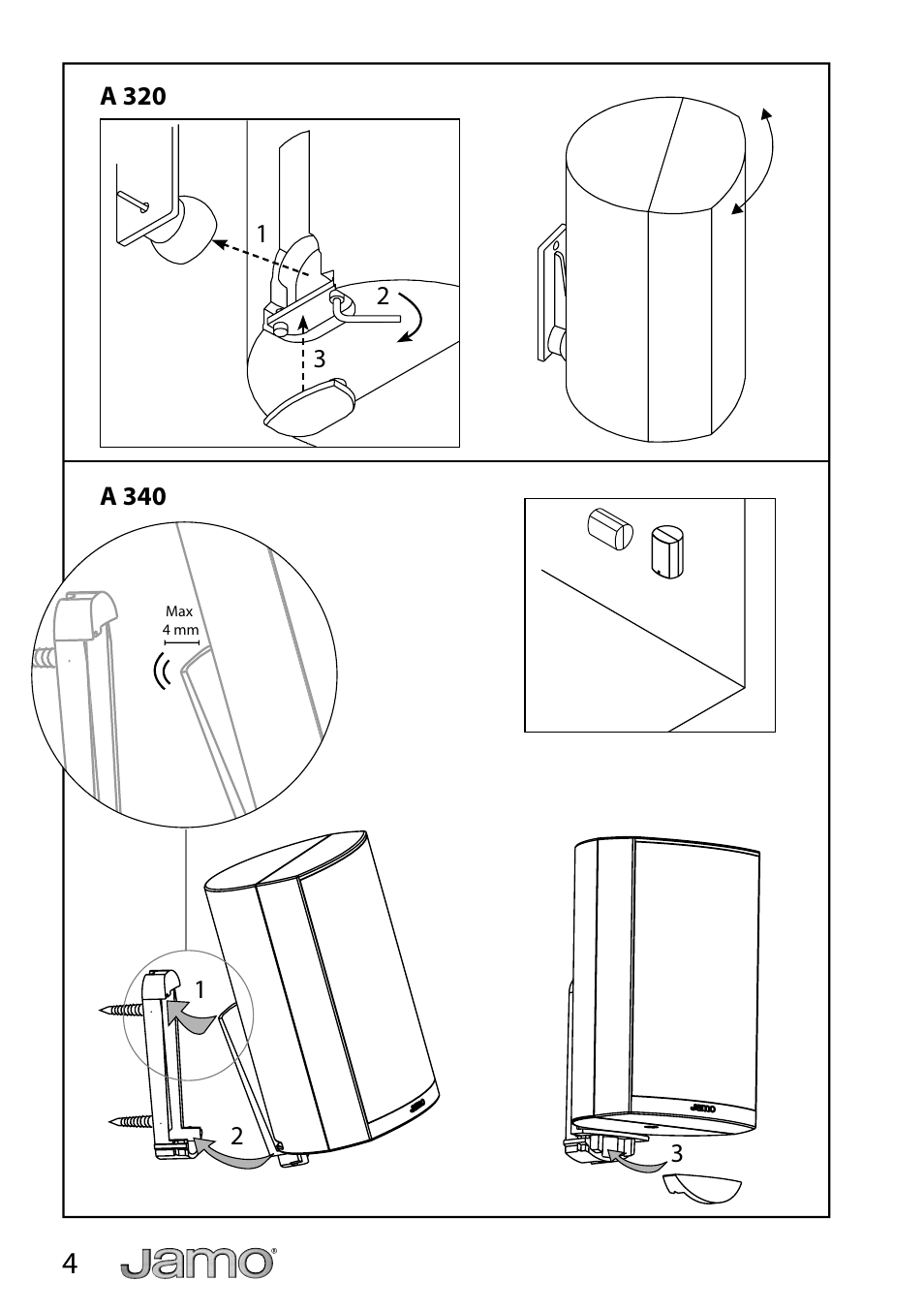 JAMO A 320 User Manual | Page 4 / 29