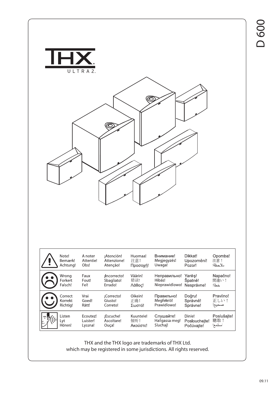 JAMO D 600 LCR User Manual | 33 pages