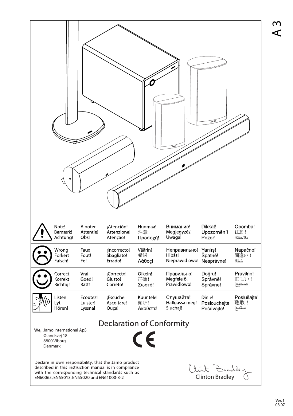 JAMO A 3 CEN-4 User Manual | 22 pages