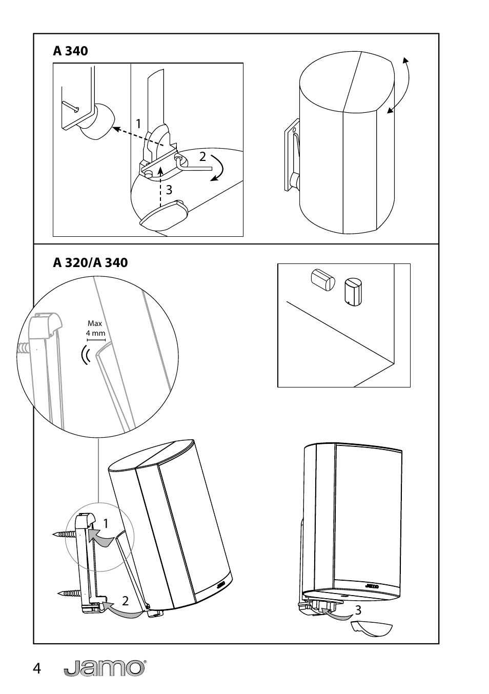 JAMO A 3 CEN-4 User Manual | Page 4 / 22