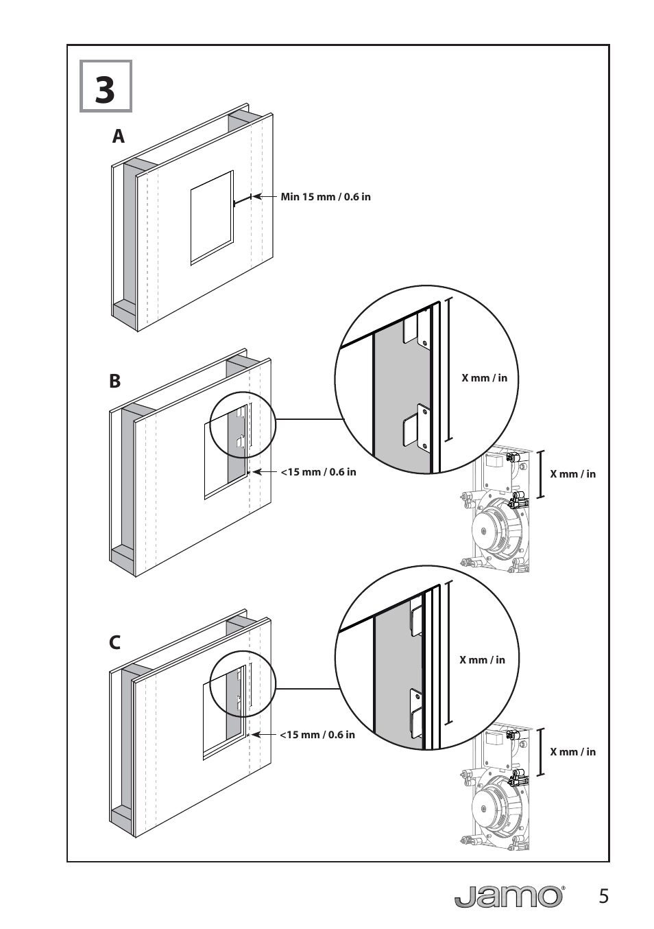 Ab c | JAMO IW 626 LCR FG User Manual | Page 5 / 21