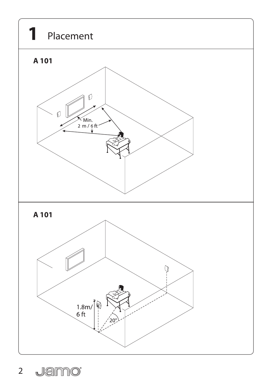 JAMO A 101 HCS 5 User Manual | Page 2 / 24