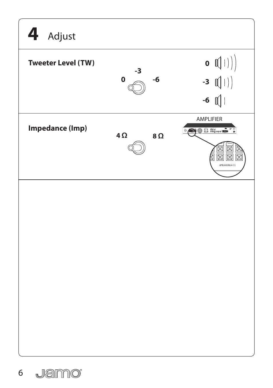 Adjust | JAMO I-O 6-52DVCA2FG User Manual | Page 6 / 20