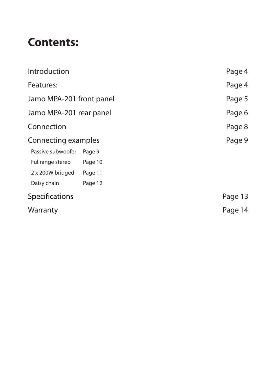 JAMO MPA-201 User Manual | Page 3 / 16