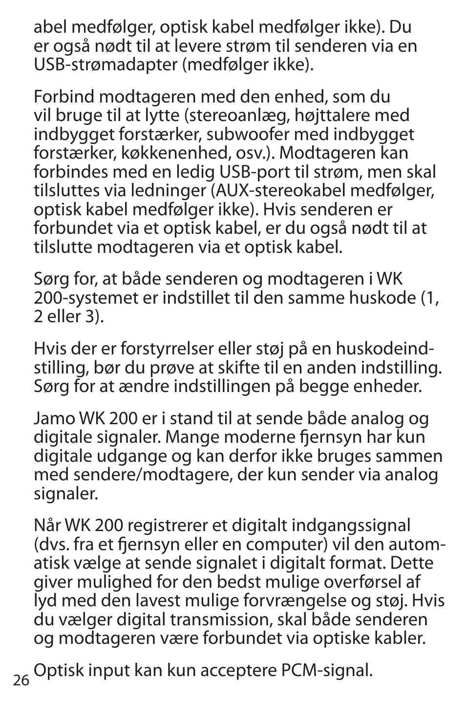 JAMO WK 200 User Manual | Page 26 / 72