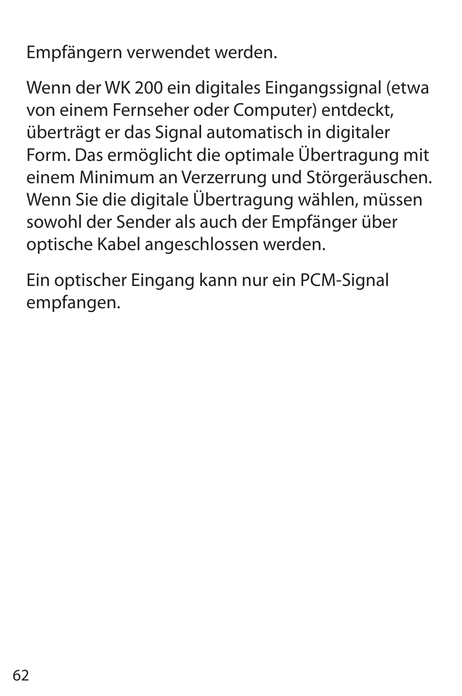 JAMO WK 200 User Manual | Page 62 / 72