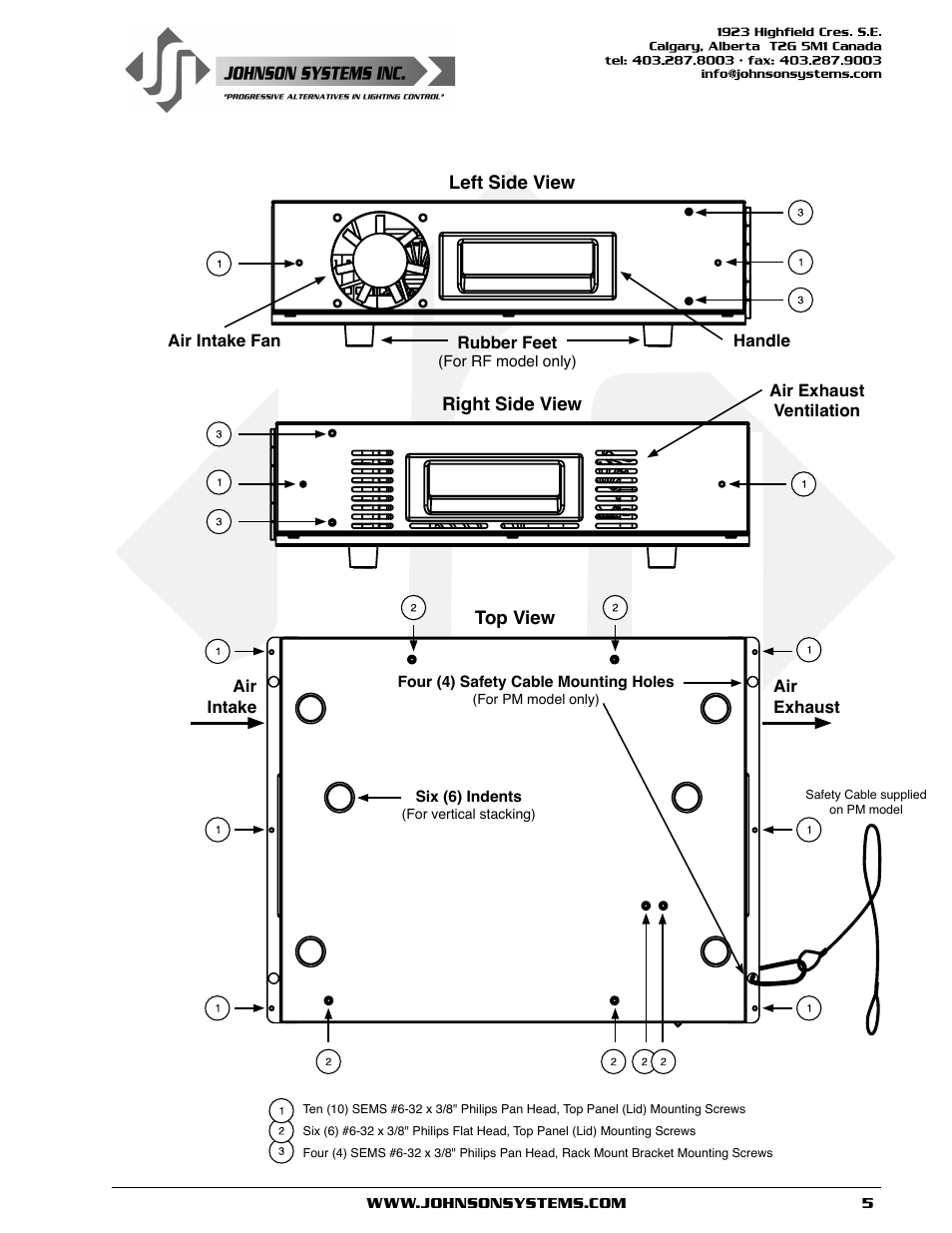 Johnson Systems J-PACK Series Dimmers User Manual | Page 5 / 32