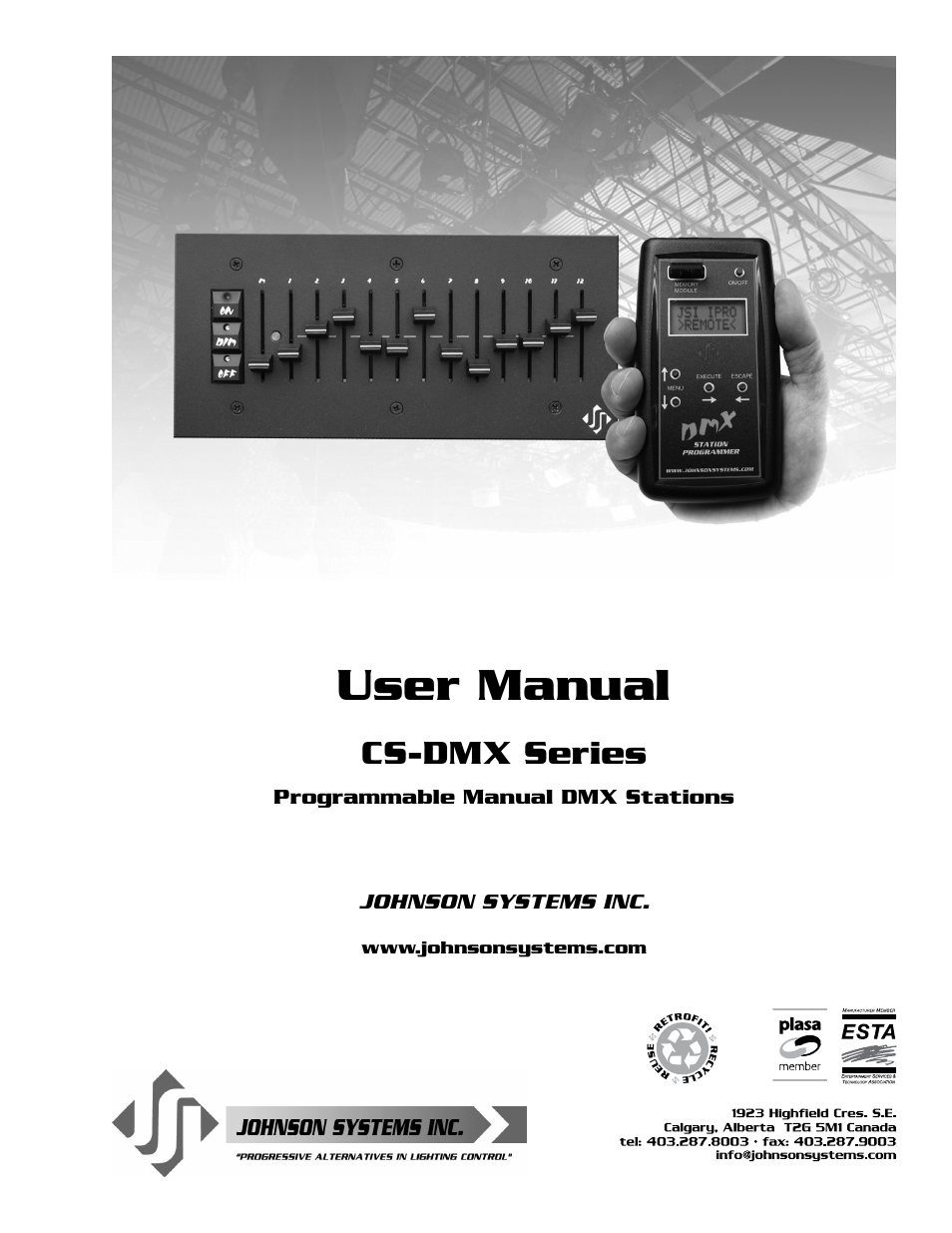 Johnson Systems CS-DMX Series Programmable Stations User Manual | 12 pages