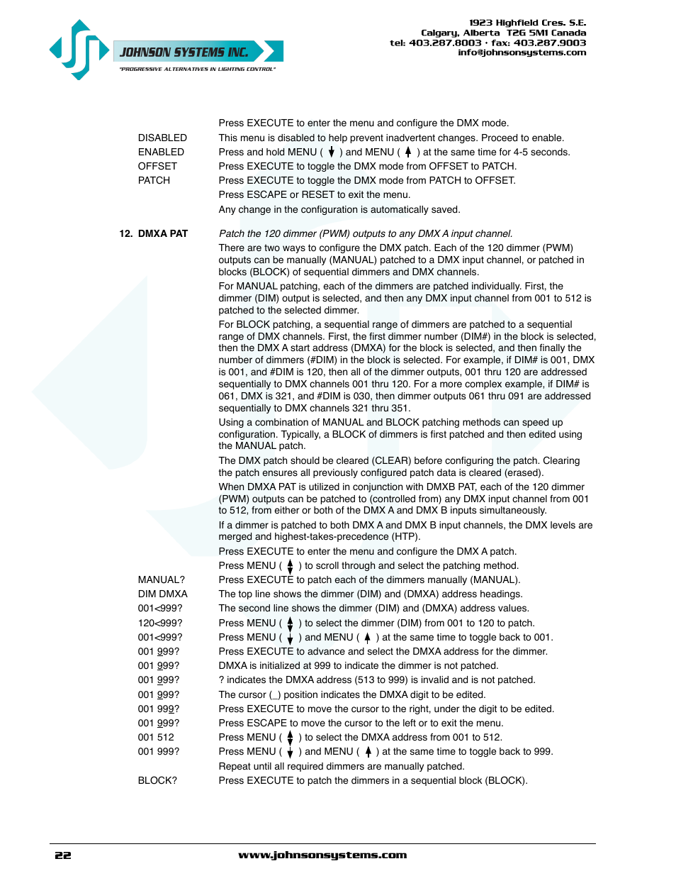 Johnson Systems EDI-120 Control Retrofit User Manual | Page 22 / 36