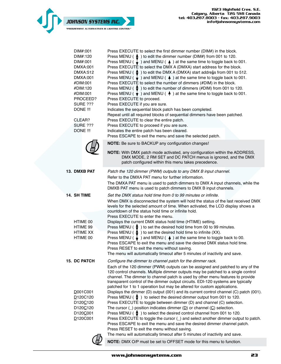 Johnson Systems EDI-120 Control Retrofit User Manual | Page 23 / 36