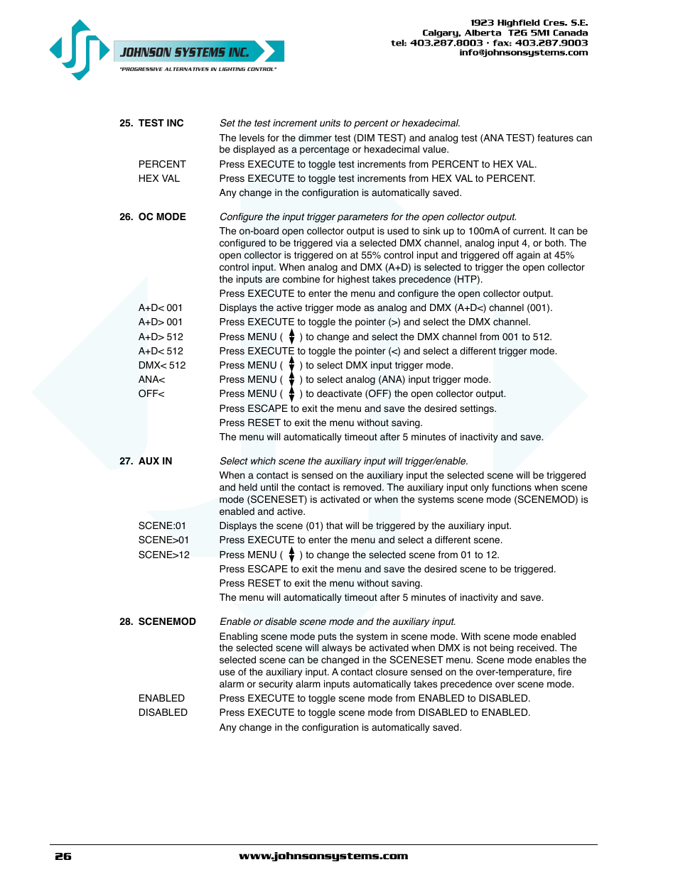 Johnson Systems EDI-120 Control Retrofit User Manual | Page 26 / 36