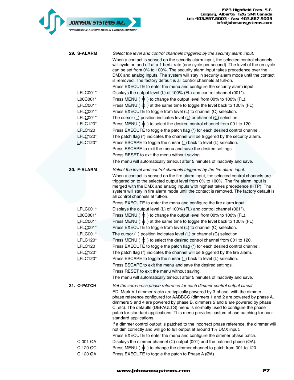 Johnson Systems EDI-120 Control Retrofit User Manual | Page 27 / 36