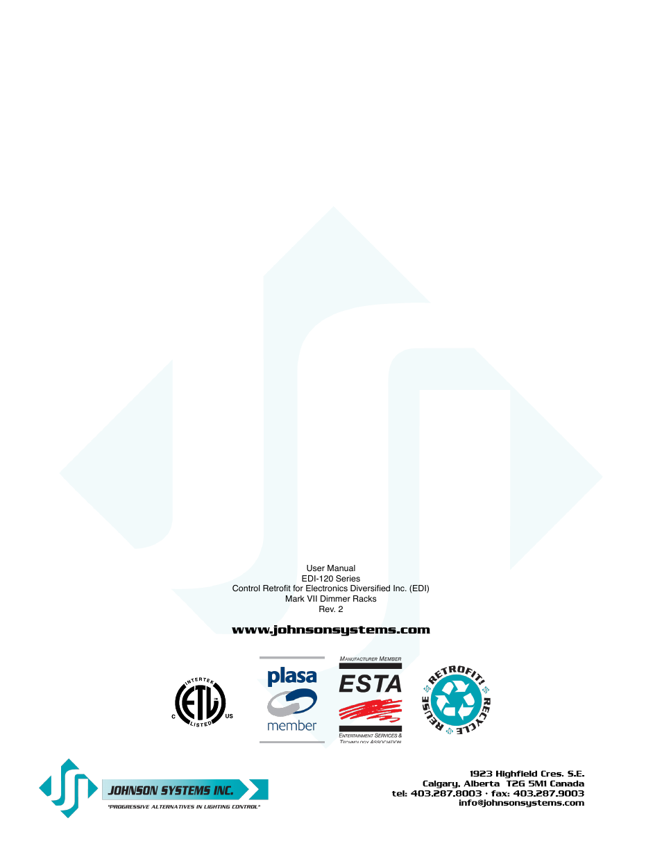 Johnson Systems EDI-120 Control Retrofit User Manual | Page 36 / 36