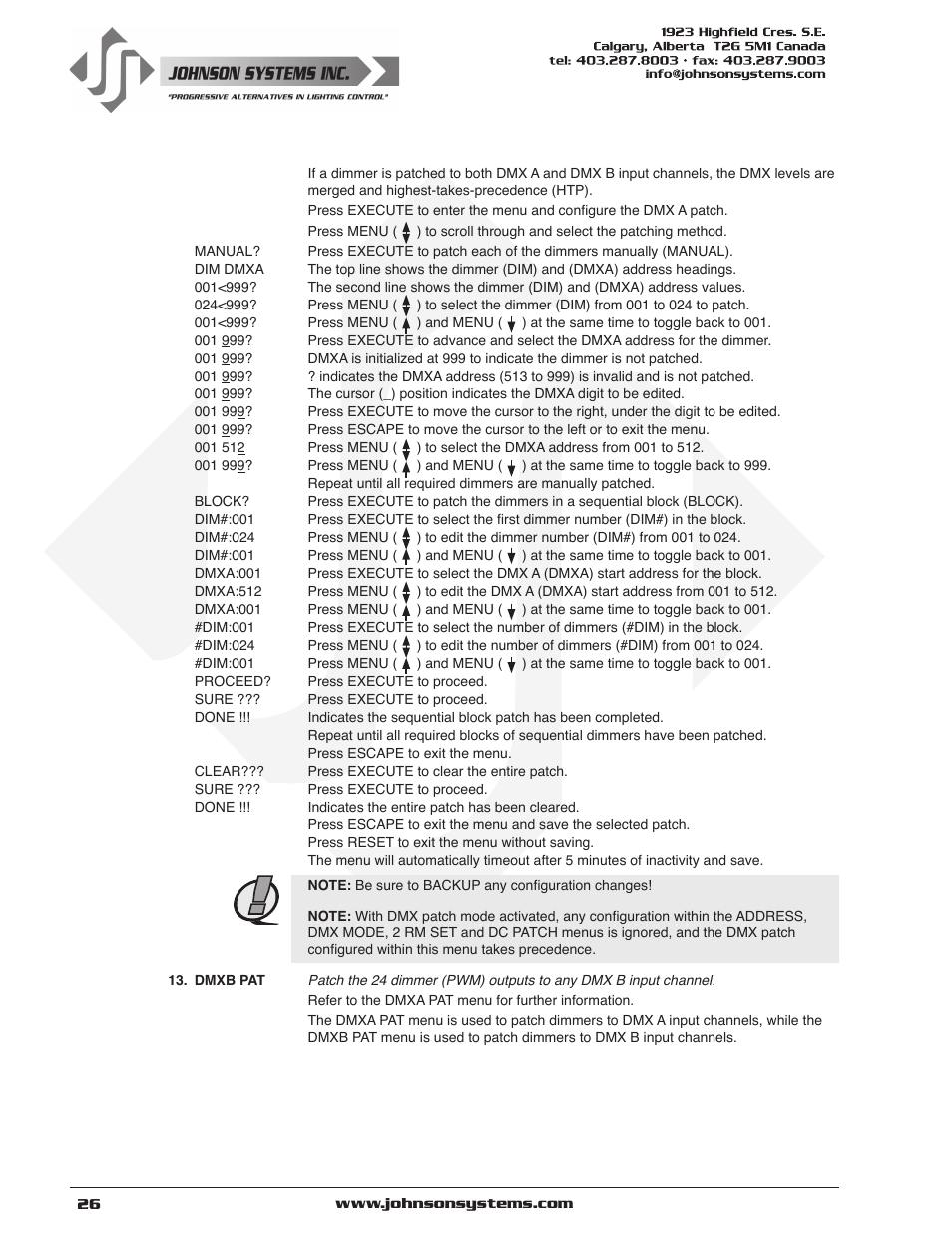 Johnson Systems DE90-3000 Series Retrofit Control System User Manual | Page 26 / 40