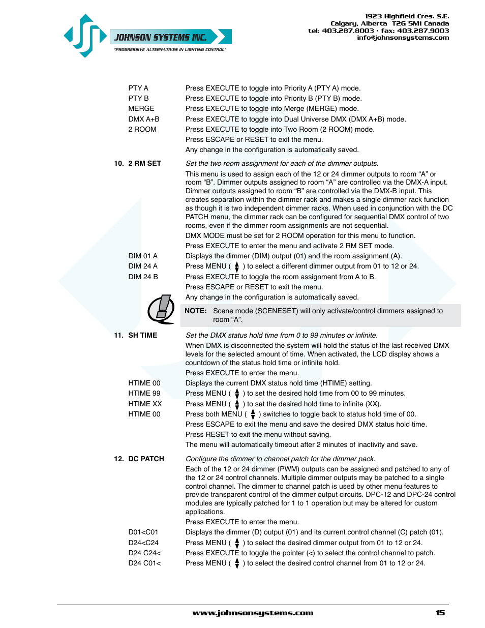 Johnson Systems DPC-24-3000 Series Digital Pack Controller User Manual | Page 15 / 24