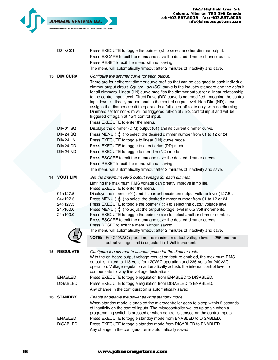 Johnson Systems DPC-24-3000 Series Digital Pack Controller User Manual | Page 16 / 24