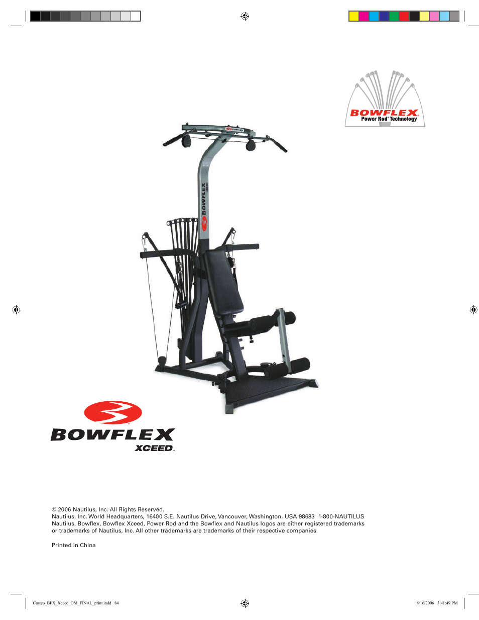 Bowflex Xceed User Manual | Page 84 / 84
