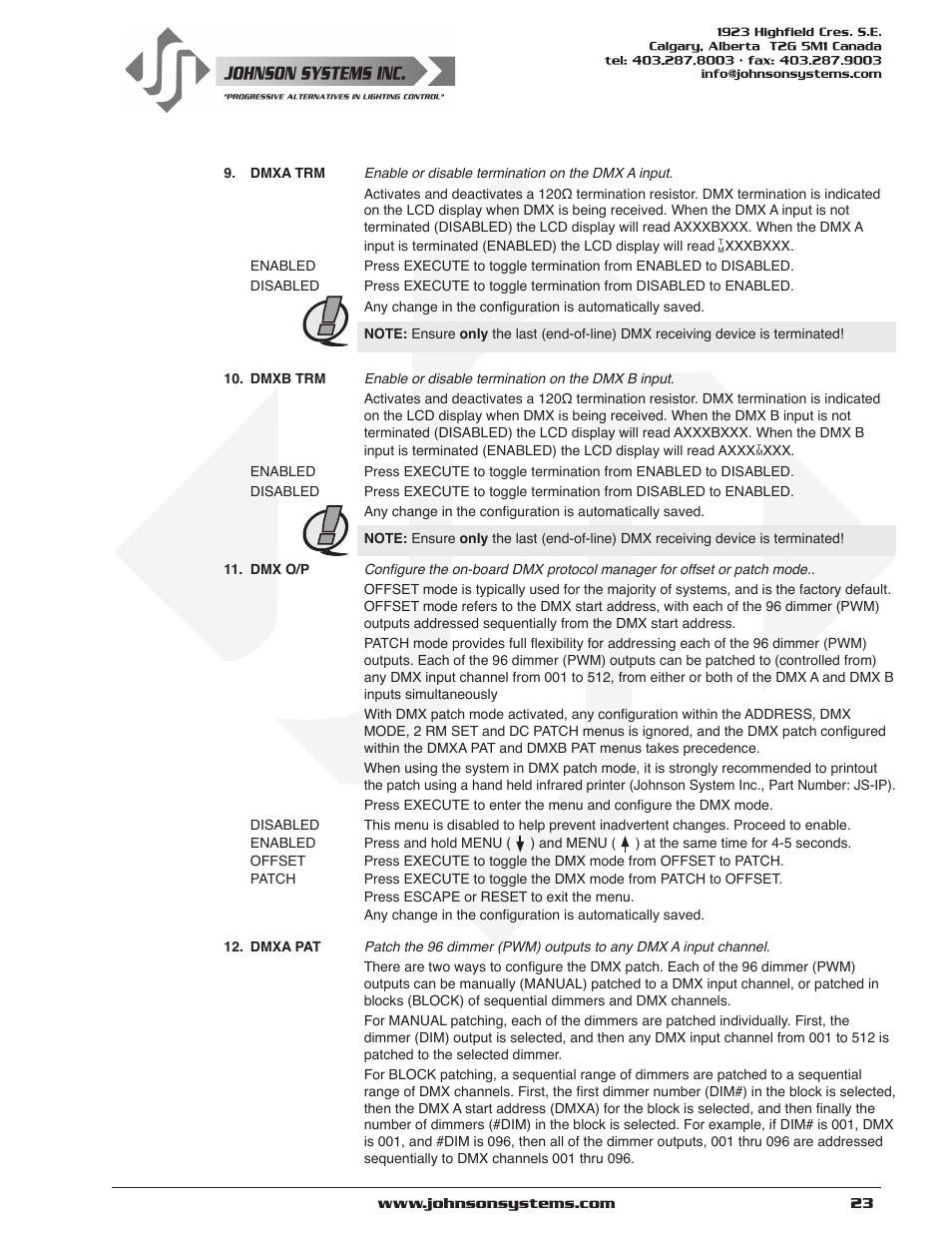 Johnson Systems CD-3000 Series Retrofit Control System User Manual | Page 23 / 38