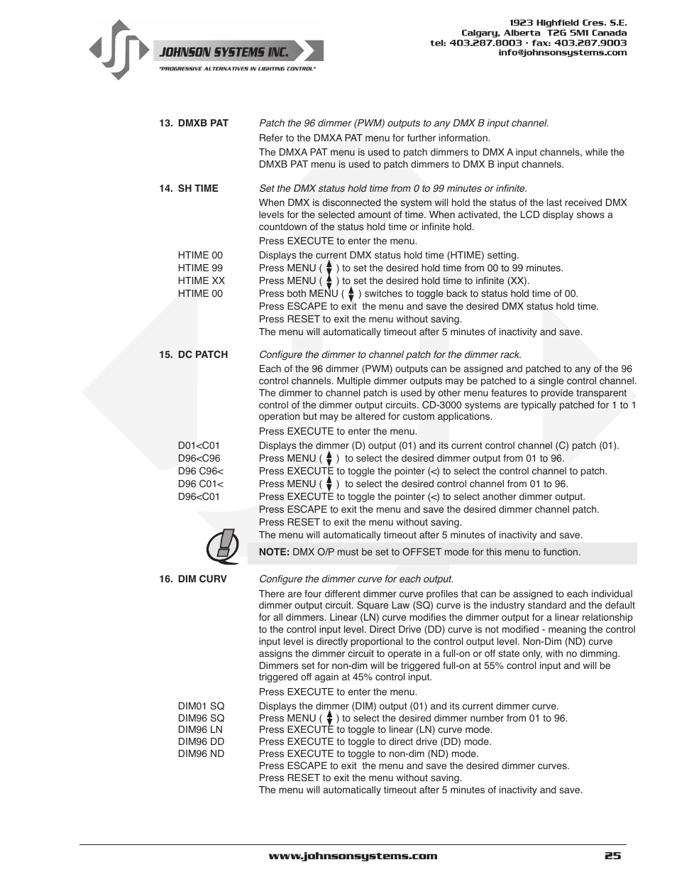 Johnson Systems CD-3000 Series Retrofit Control System User Manual | Page 25 / 38