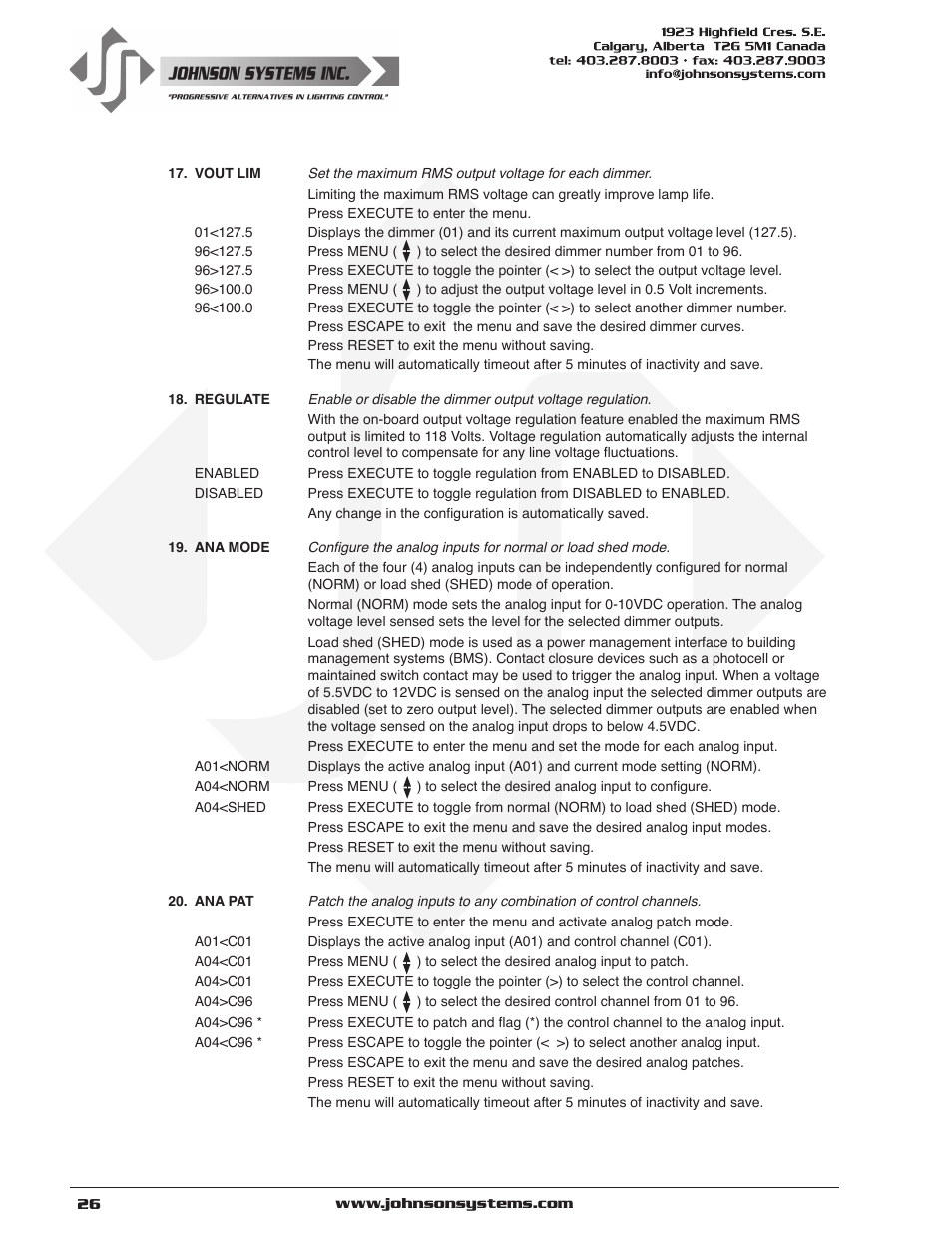 Johnson Systems CD-3000 Series Retrofit Control System User Manual | Page 26 / 38