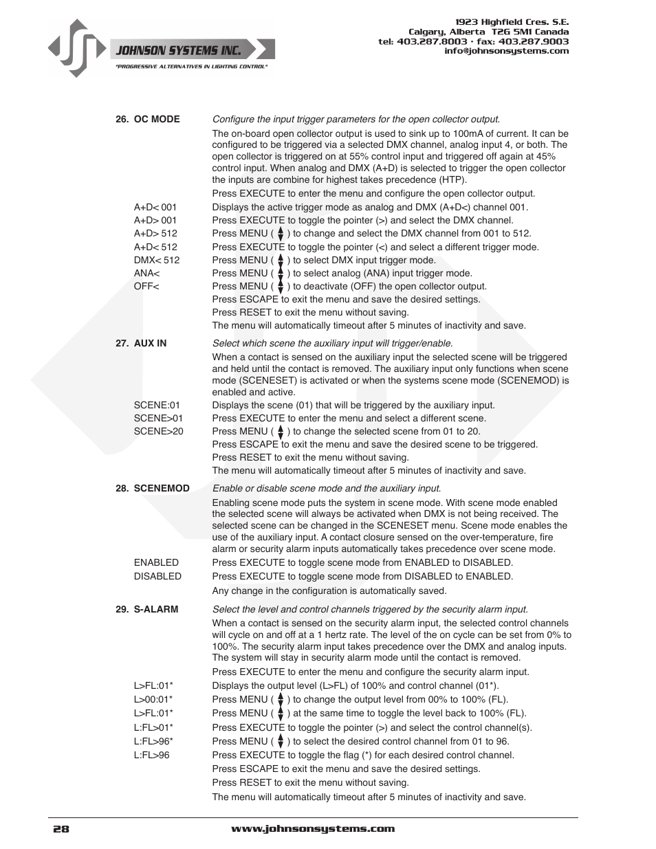 Johnson Systems CD-3000 Series Retrofit Control System User Manual | Page 28 / 38