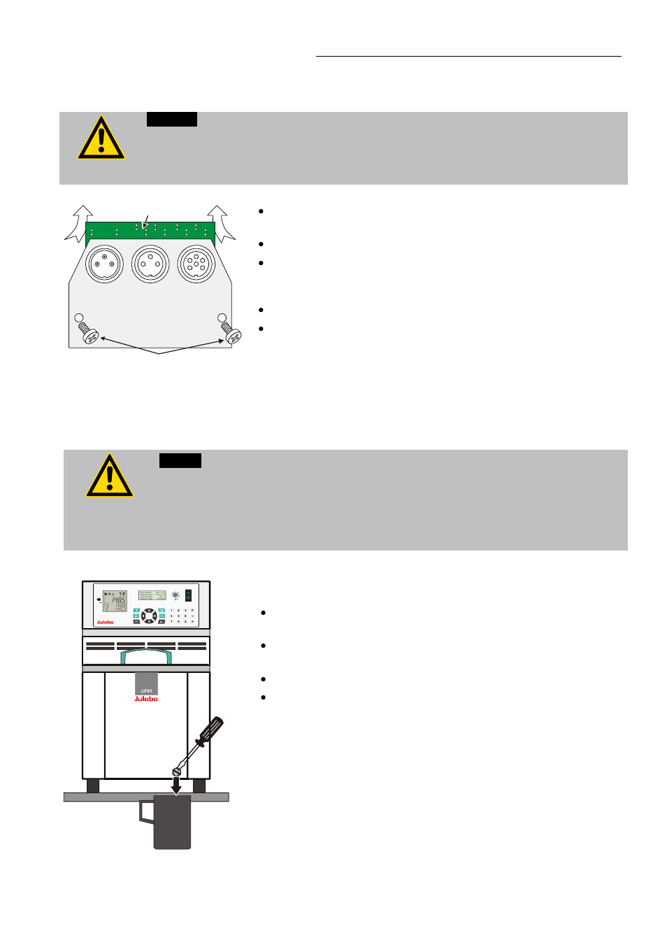 Installation of electronic module, Draining | JULABO CF41 Cryo-Compact Circulators User Manual | Page 75 / 76
