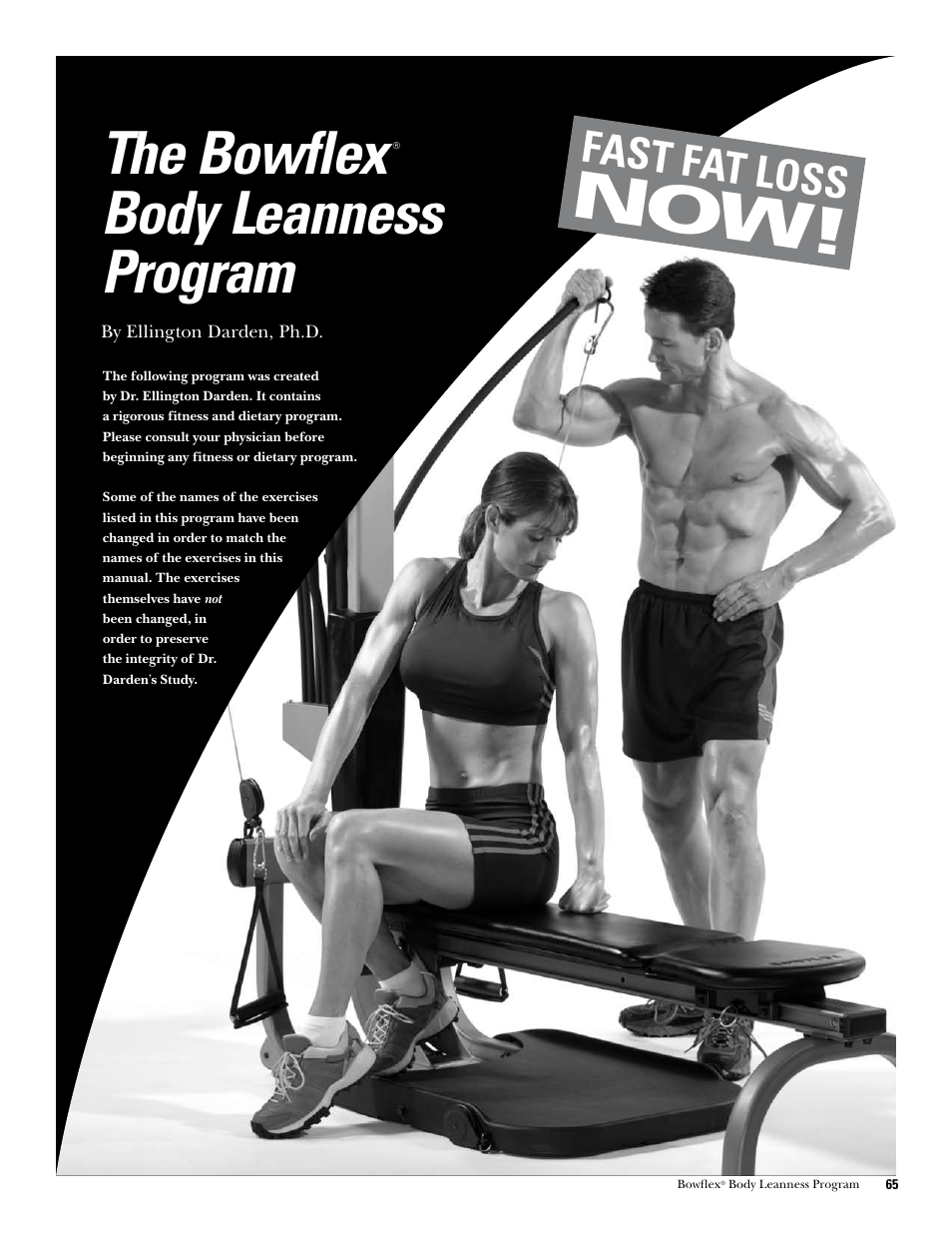 The bowflex, Body leanness program, Fast fat loss | Bowflex Xtreme 2 SE User Manual | Page 67 / 92