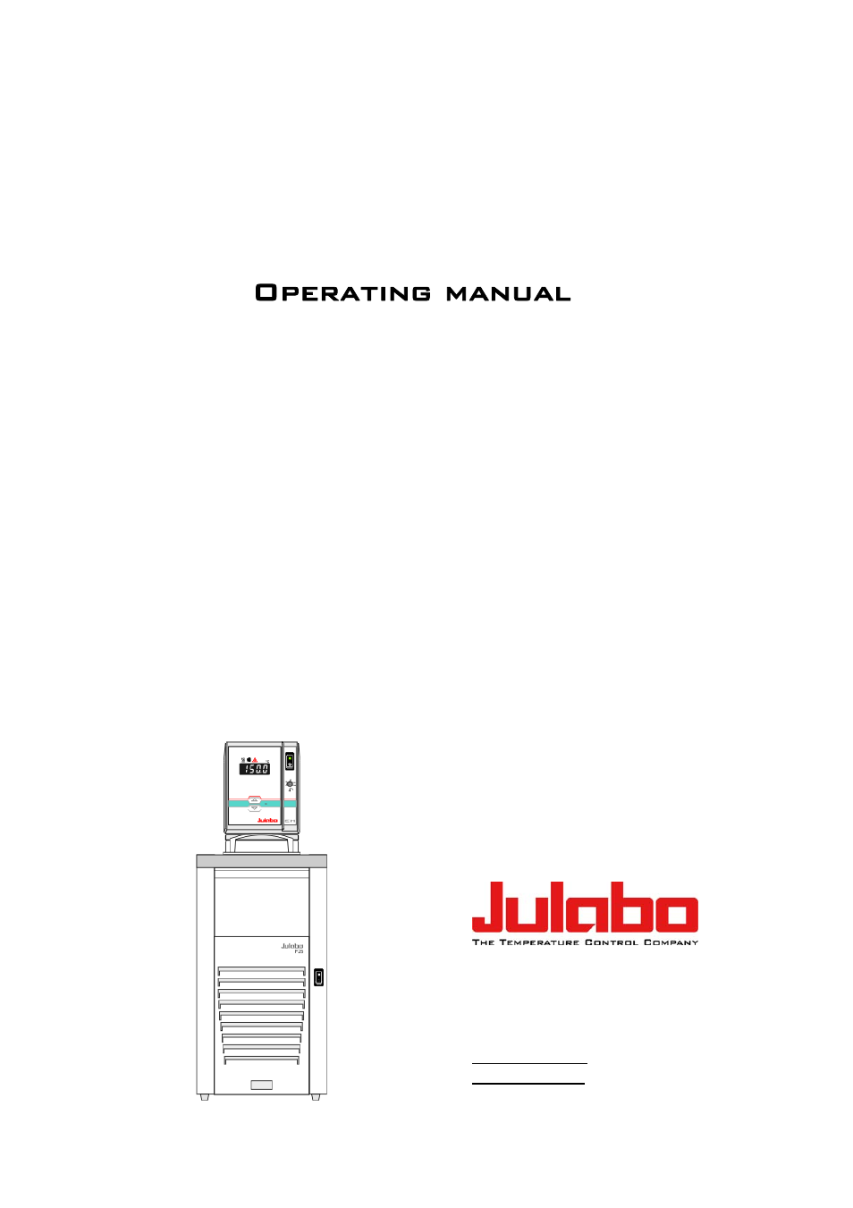 JULABO F34-EH Refrigerated and Heating Circulators User Manual | 32 pages