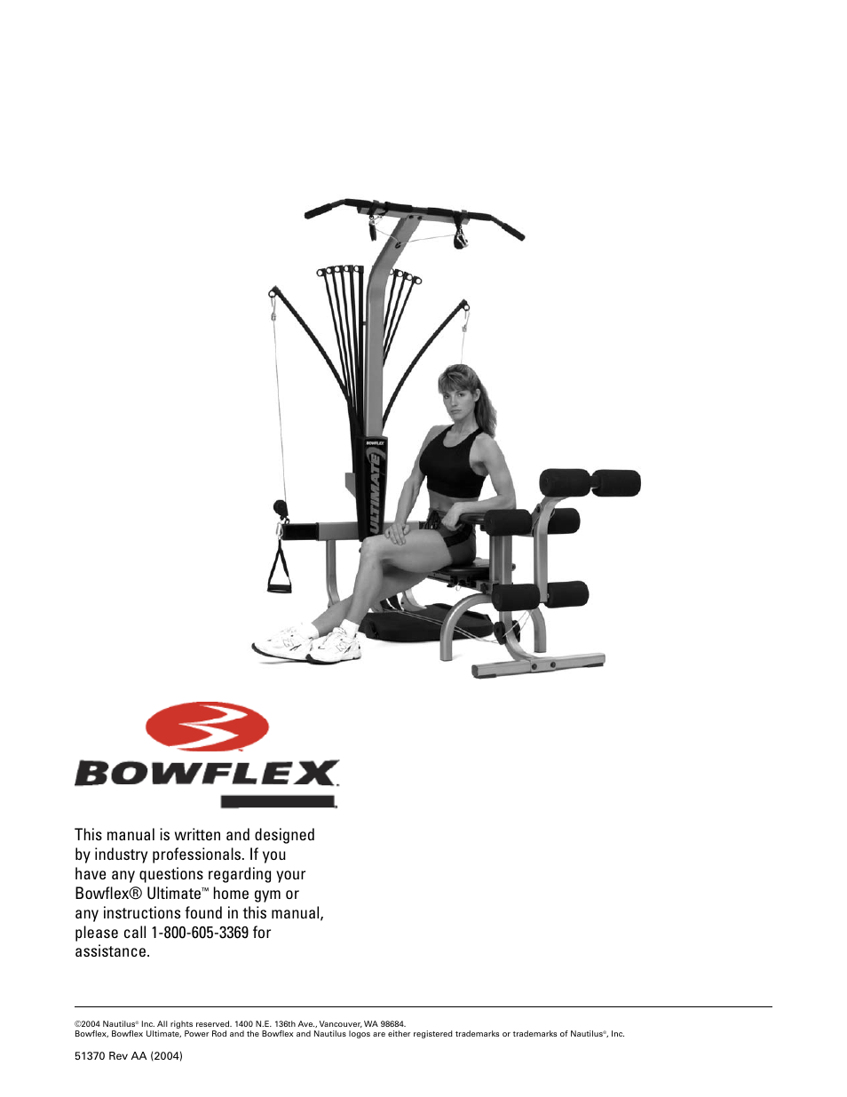 Bowflex Ultimate User Manual | Page 110 / 110