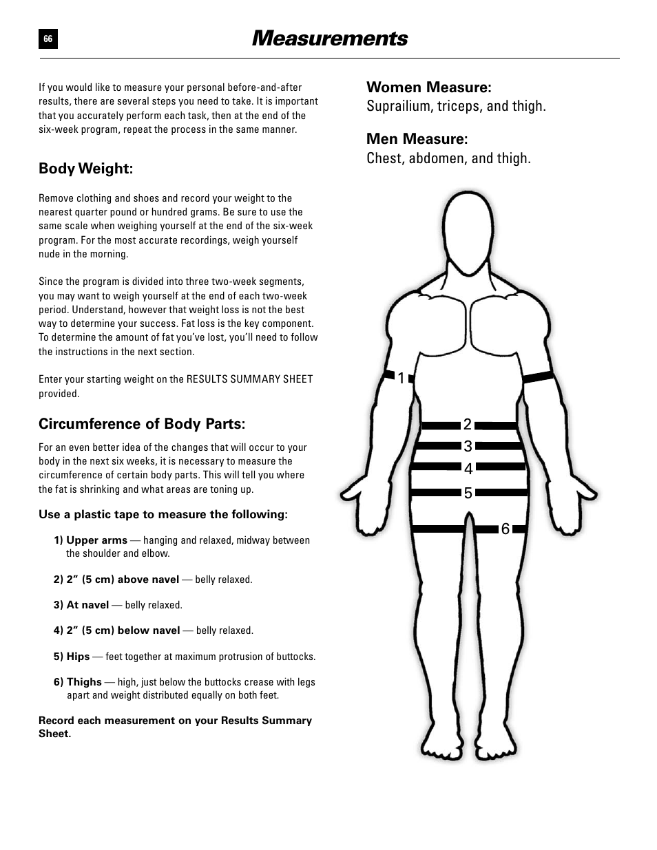 Measurements | Bowflex Ultimate User Manual | Page 66 / 110